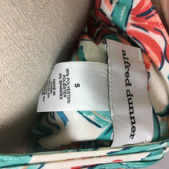 Alfred Dunner Coastal Drive Short Sleeve Blouse Multi Green Small - Picture 11 of 12
